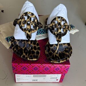 Tory Burch Miller Leopard Print Sandals 8.5